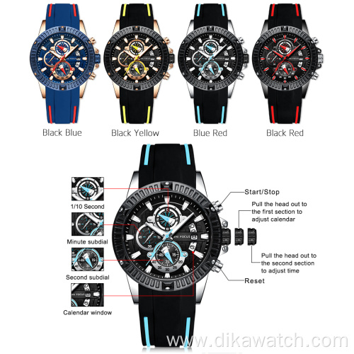 MINI FOCUS Chronograph Mens Watches Brand